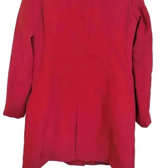 Covington Women's Red Poly/Rayon/Spandex Fleece Single Breasted Dress Coat - Picture 8 of 11